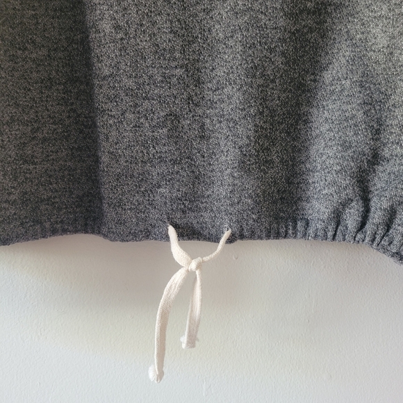 SUNDRY Varsity Stripes Hoodie Sweatshirt Size 3 Drawstring Gray Yellow Hooded - Picture 3 of 7